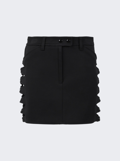 Courrã¨ges Stretch Crepe V Cut Out Skirt In Black