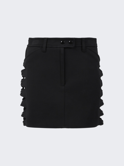 Courrèges Stretch Crepe V Cut Out Skirt In Black