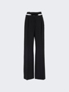 Mugler Black Fluid Trousers In Black