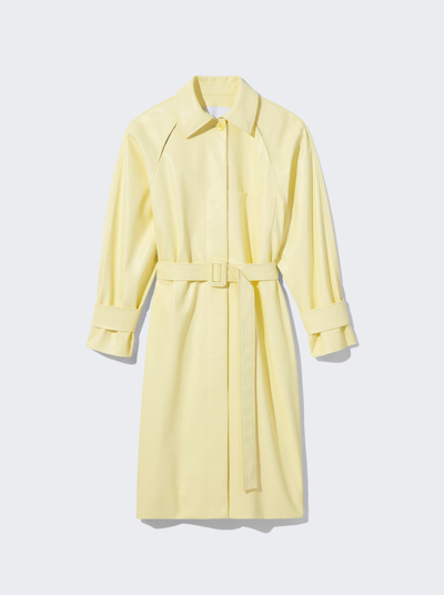 Proenza Schouler White Label Faux Leather Trench Coat In Yellow Butter