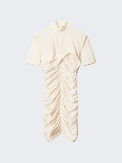Alexander Wang T Draped Jersey Dress In White