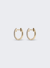 Rosa De La Cruz 18k Rose Gold And Diamond Huggie Hoops In Yellow Gold