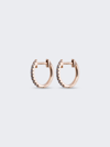 Rosa De La Cruz 18k Rose Gold And Diamond Huggie Hoops In Rose Gold