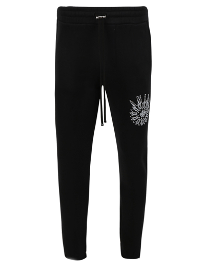 Amiri Crystal Stick Poke Sweatpants In Black