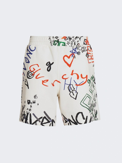 Givenchy New Board Fit All Over Print Shorts In Multicolor