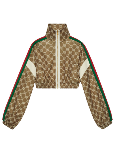 GUCCI INTERLOCKING G ZIPPER JACKET MILITARY GREEN