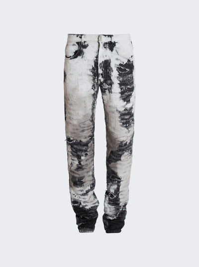 Givenchy Slim Fit 5 Pocket Trousers In Black & White