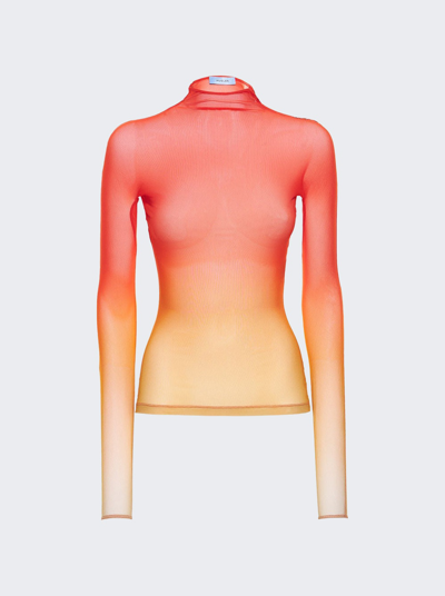 Mugler Long-sleeve Gradient Top