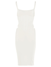 MUGLER SHEER CORSET MIDI DRESS