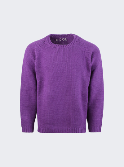 Bode Cashmere Crewneck Sweater In Purple