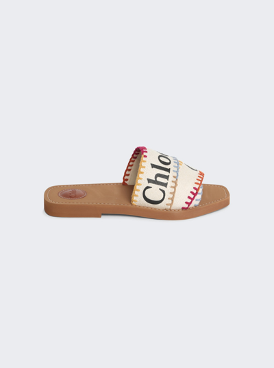 Chloé Classic Slide Sandal In Multicolor White