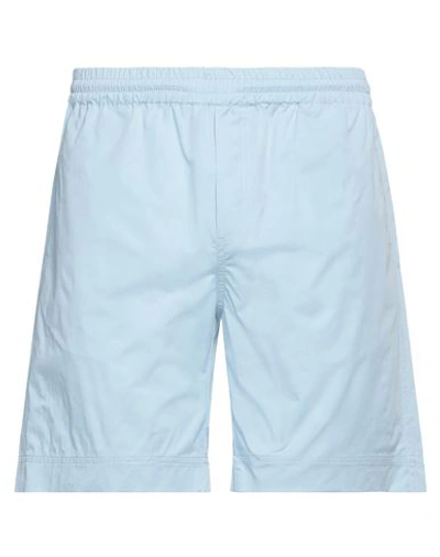 Msgm Man Shorts & Bermuda Shorts Sky Blue Size 34 Cotton, Elastane