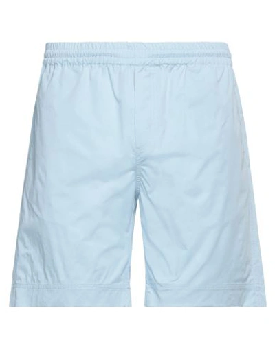 Msgm Man Shorts & Bermuda Shorts Sky Blue Size 32 Cotton, Elastane