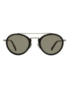 Omega Oval Blinkers Om0021h Sunglasses Man Sunglasses Red Size 52 Metal, Acetate