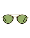 Omega Oval Blinkers Om0021h Sunglasses Man Sunglasses Brown Size 52 Metal, Acetate