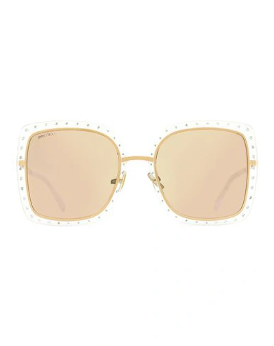 Jimmy Choo Dany Square Sunglasses In Gold Tone