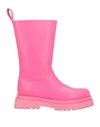 Liu •jo Woman Boot Fuchsia Size 9 Soft Leather In Pink