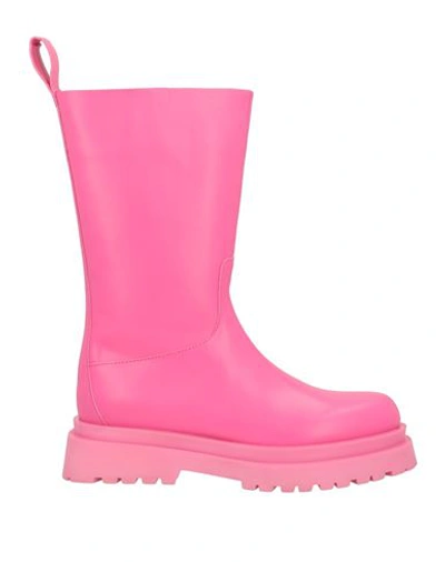 Liu •jo Woman Boot Fuchsia Size 9 Soft Leather In Pink
