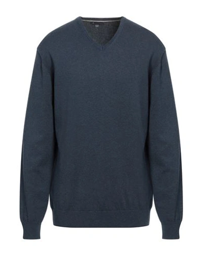 Avignon Man Sweater Midnight Blue Size 3xl Wool, Viscose, Acrylic, Polyester, Nylon In Navy Blue