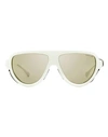 MONCLER MONCLER MONCLER SHIELD ML0089 SUNGLASSES SUNGLASSES WHITE SIZE 57 PLASTIC