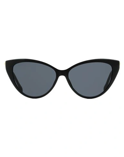 Jimmy Choo Cat Eye Val Sunglasses Woman Sunglasses Black Size 57 Acetate, Metal