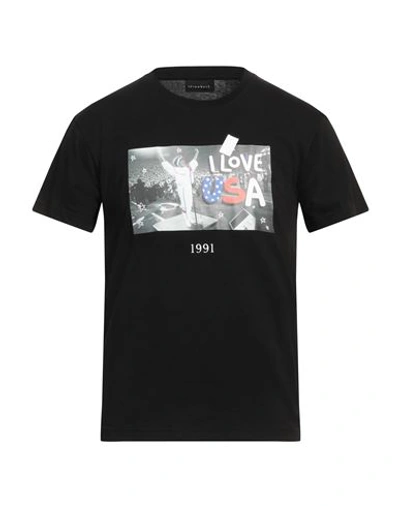 Throwback . Man T-shirt Black Size M Cotton