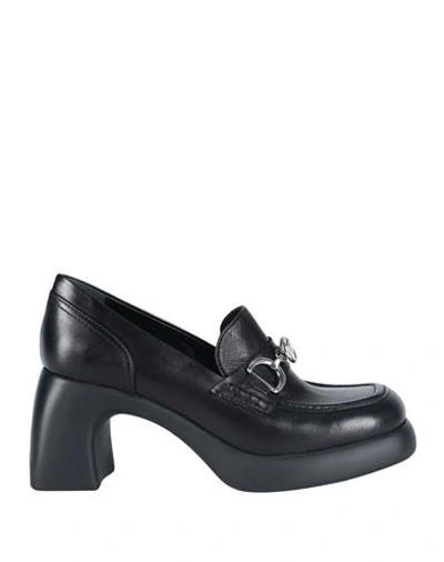 Karl Lagerfeld Astragon Klasp Loafer Woman Loafers Black Size 8 Soft Leather