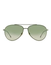 Isabel Marant Milo Im0011s Sunglasses Woman Sunglasses Green Size 60 Metal