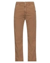 Berna Man Pants Khaki Size 36 Cotton, Elastane In Beige