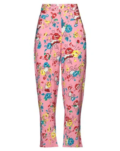 Love Moschino Woman Pants Pink Size 4 Viscose, Elastane