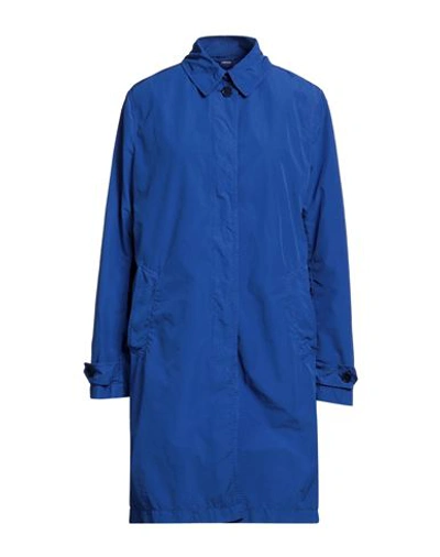 Aspesi Woman Overcoat Blue Size L Polyester, Polyamide In Blue