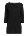 Max & Co . Woman Sweater Black Size L Cotton, Cashmere