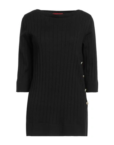 Max & Co . Woman Sweater Black Size L Cotton, Cashmere