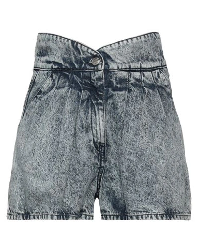 Vicolo Woman Denim Shorts Blue Size S Cotton