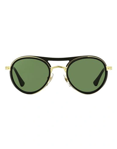Persol Round Po2485s Sunglasses Sunglasses Black Size 48 Metal, Plastic