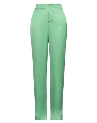Annarita N Woman Pants Green Size 8 Acetate, Viscose