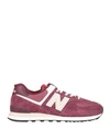 New Balance 574 Mens Suede Fitness Running & Training Shoes In Purple