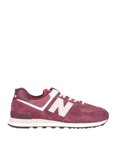 New Balance 574 Mens Suede Fitness Running & Training Shoes In Red