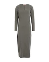 Jjxx By Jack & Jones Woman Midi Dress Military Green Size M Cotton, Elastane