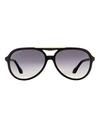 Longines Pilot Lg0003-h Sunglasses Man Sunglasses Black Size 59 Plastic