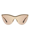 Jimmy Choo Mask Kristen Sunglasses Woman Sunglasses Brown Size 99 Metal