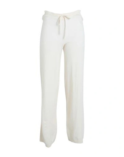 Only Woman Pants Off White Size Xl Viscose, Nylon, Polyester