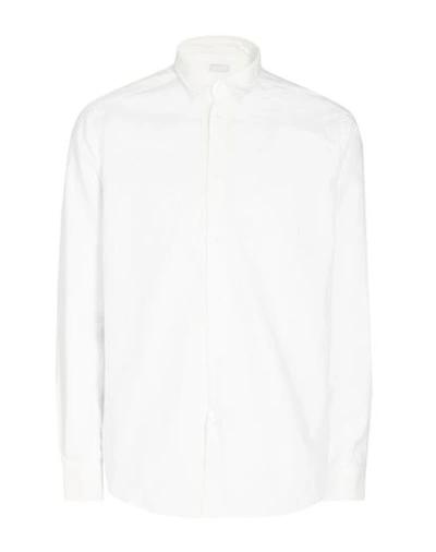 8 By Yoox Regular Fit Long Sleeves Shirt Man Shirt White Size Xxl Polyester, Viscose, Elastane