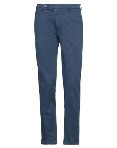 Betwoin Man Pants Navy Size 30 Cotton, Elastane In Navy Blue
