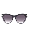 Swarovski Cat Eye Sk0171 Sunglasses Woman Sunglasses Grey Size 51 Plastic