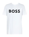 Hugo Boss Logo-print Crew-neck T-shirt In White
