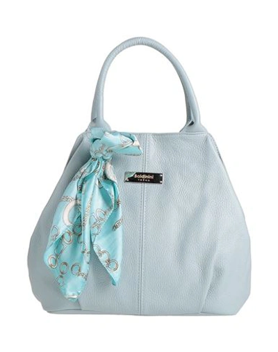 Baldinini Woman Handbag Sky Blue Size - Soft Leather