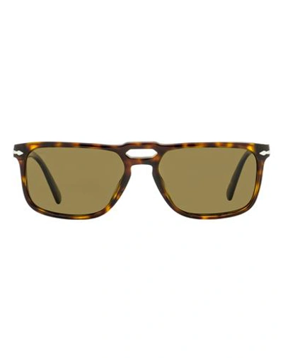 Persol Rectangular Po3273s Sunglasses Man Sunglasses Brown Size 55 Acetate