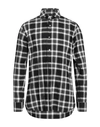 Guglielminotti Man Shirt Black Size 15 ½ Cotton, Elastane In Black