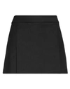 Federica Tosi Woman Mini Skirt Black Size 6 Polyester, Virgin Wool, Elastane